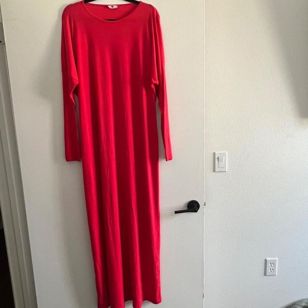 Mina Women's Red and Pink Dress